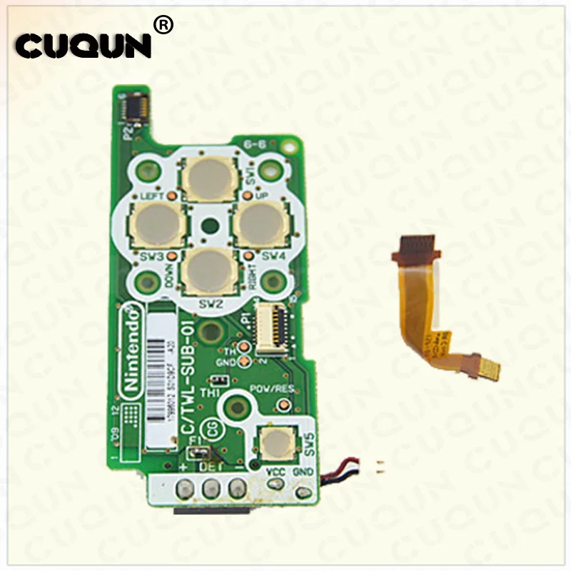 Original ABXY Key Power Switch พร้อมสายเคเบิลสําหรับ Nintend D S i สวิทช์ Power สําหรับ Nintendo D S i