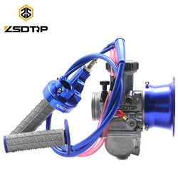 ZSDTRP 34 36 38 40 42MM Motorcycle PWK Carburetor+Throttle grips+Cable+Hand Grips+Air Filter Cup