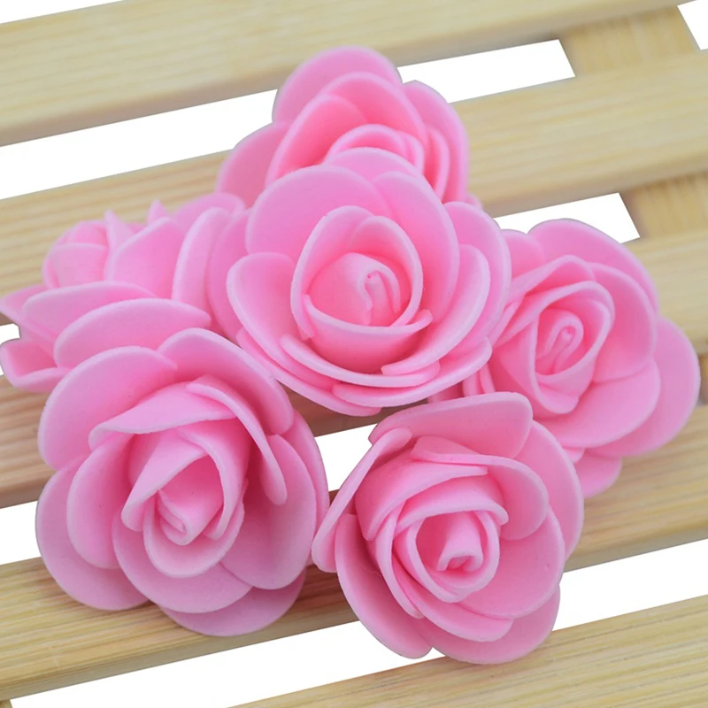 Über 480 Stück-500 Stück/3 cm Mini-PE-Schaum-Rosenblütenkopf, künstliche Rosenblüten, handgefertigt, DIY, Party, Hochzeit, Heimdekoration – Detail 14