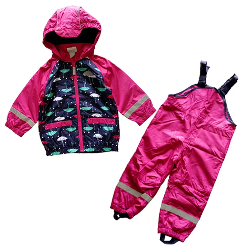 

kids/toddler/baby girls clothes, baby windproof suit, waterproof clothing set, overalls, raincoat, 74 to 92