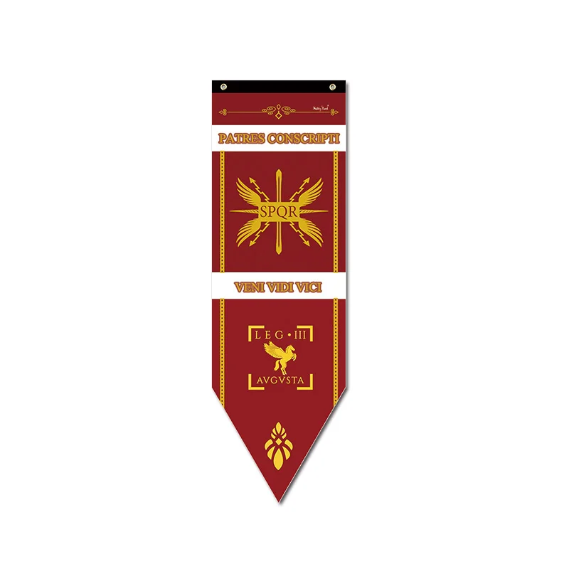 Roman Legions War Banner Home Decor Caesar Rome Empire SPQR Infantry Barbarians Flag Bar Room Decoration Cosplay Game Show Props