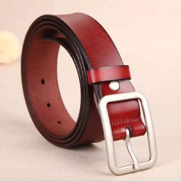 

New Designer Fashion Women's Belts Genuine Leather Brand Straps Female Waistband Pin Buckles Fancy Vintage women belt 3.2cm