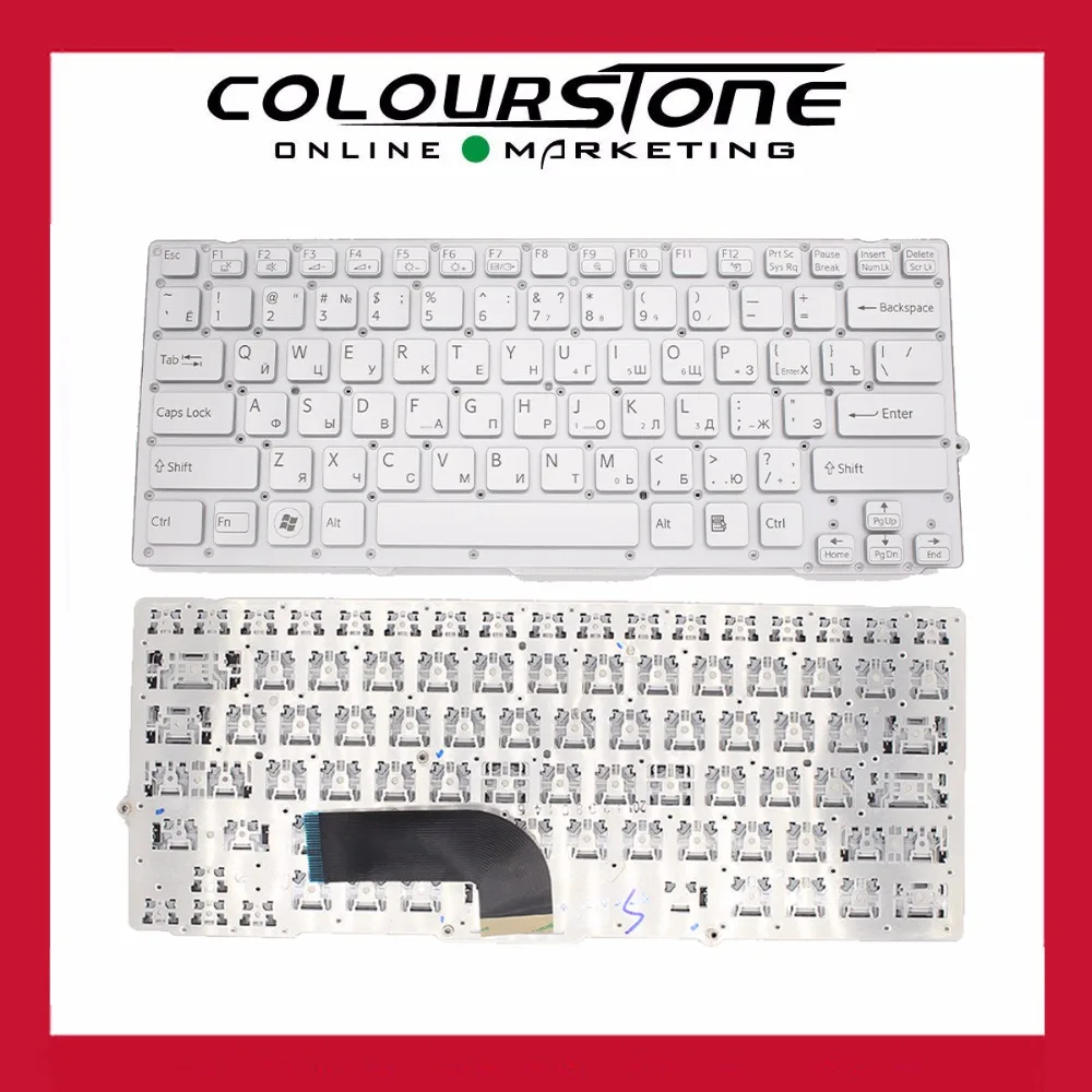 Russian keyboard RU Silver Laptop Keyboard without frame for Sony SA VPC-SA SB VPC-SB Series VPC-SA4T9E PCG-41214M