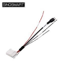 SINOSMART 24PIN Video Input Cable for Toyota OEM Screen | Reverse Camera CVBS Signal Adapter | 6V Power Output | C24 Single-Head
