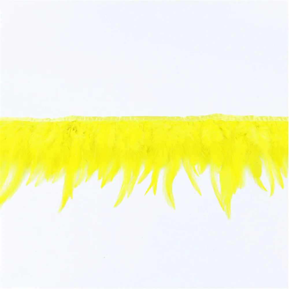 Schwarze Hahnenhalsfedern-Besätze, Band aus Fasanenfedern, Fransenbesatz für Röcke, zum Basteln, für Kleidung, Hochzeitsdekoration, Plumes – Detail 4