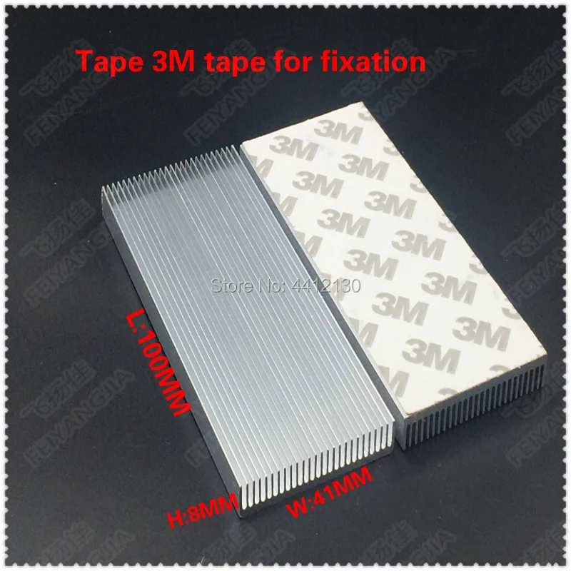 

(Free shipping) 5 PCS free mail 100x41x8mm aluminum radiator computer radiator IC tube radiator