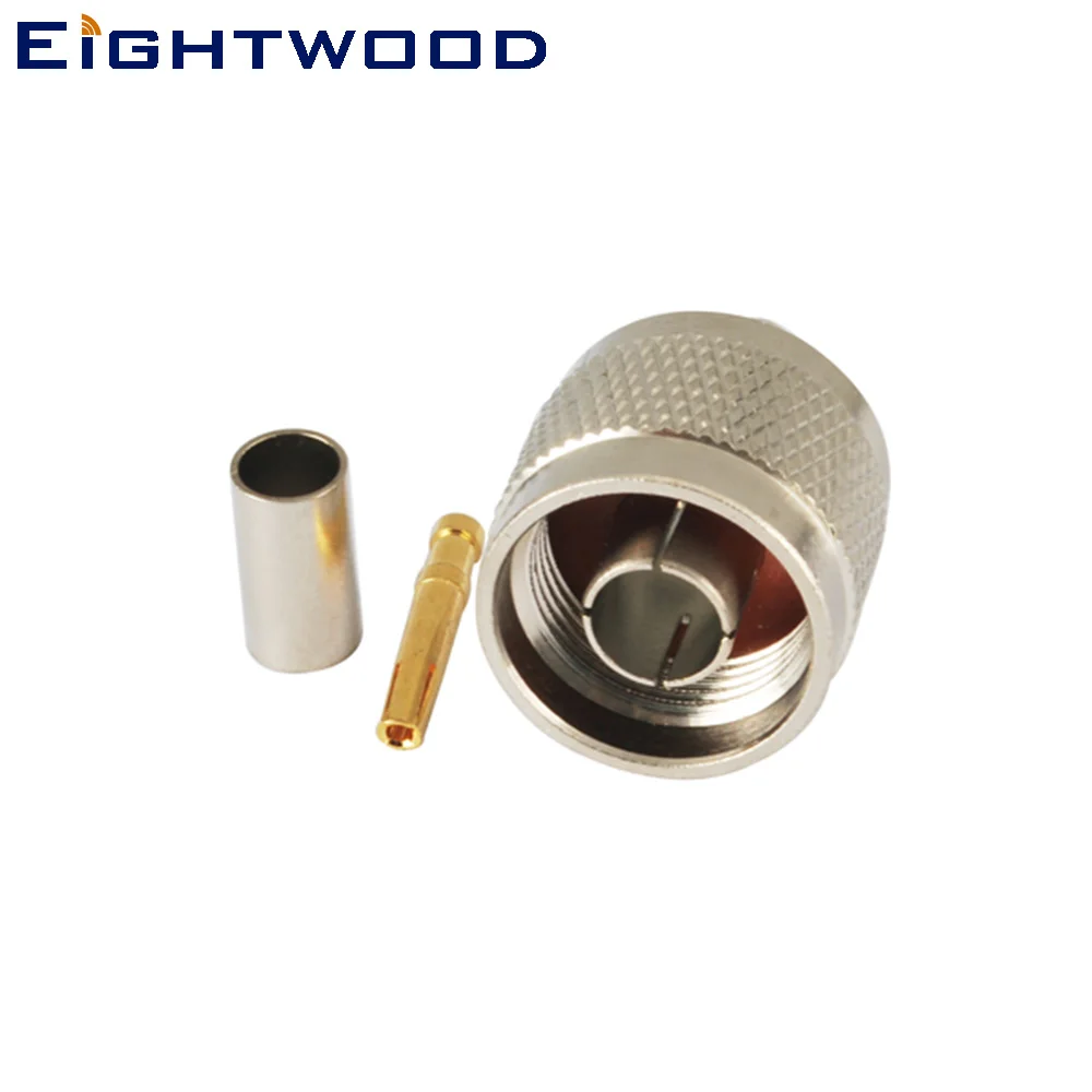 

Eightwood RP N Plug Female Socket RF Coaxial Connector Adapter Crimp LMR195 RG142 RG400 RG58 Cable for Antenna Satellite system