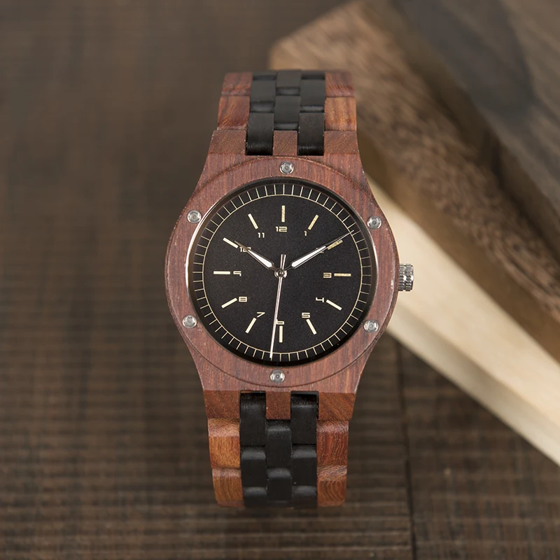 BOBO BIRD WN18 Wooden Watches Erkek Saatler Top Luxury Wood Band Quartz Watch for Men Logo Laser Customized Dropshipping