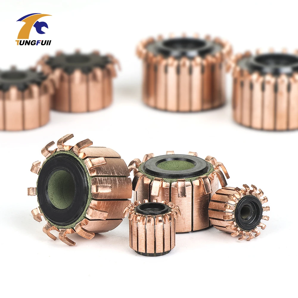 ทองแดงบาร์เครื่องกำเนิดไฟฟ้ากระแสสลับ Motor Listrik Commutator ทองแดง Dremel เครื่องมือ Commutator สำหรับเครื่องเจาะขนาดเล็กบน Armature Commutat