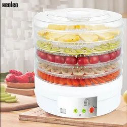 XEOLEO Food Dehydrator 5 Layers Fruit Drying Machine Food Dehydration Dryer Household White Fruit/Vegetable Dryer Processor