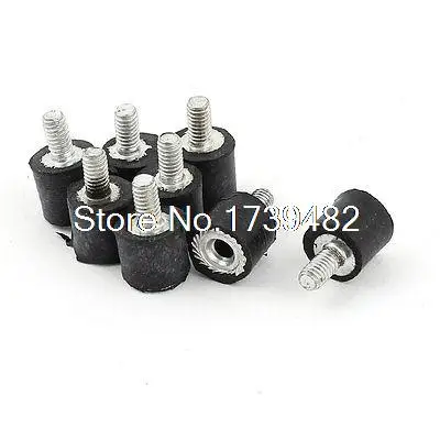 8pcs M4 Male Female Rubber Shock Absorber Vibration Isolator Mount 10mm x 10mm