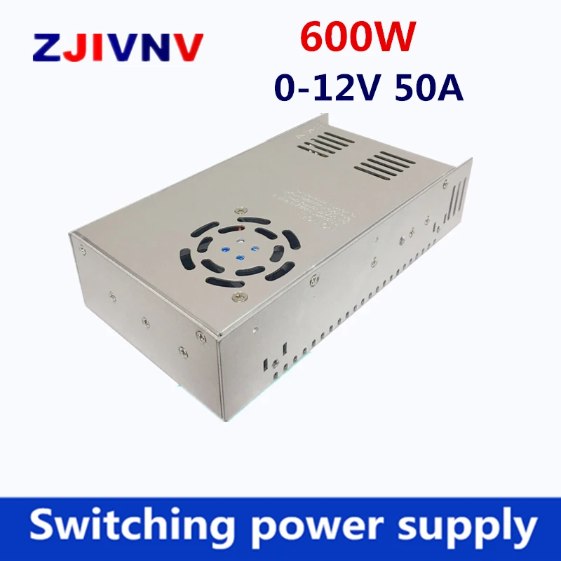 

switching power supply 600W output 0-12v 50A input 110/220Vac Driver Transformers TO DC12V SMPS for Led Lamp CCTV