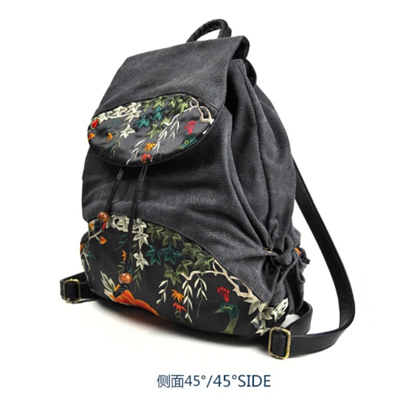 Chinese national wind embroidered bag 2016 new literary fan girl student bag fashion women's backpack