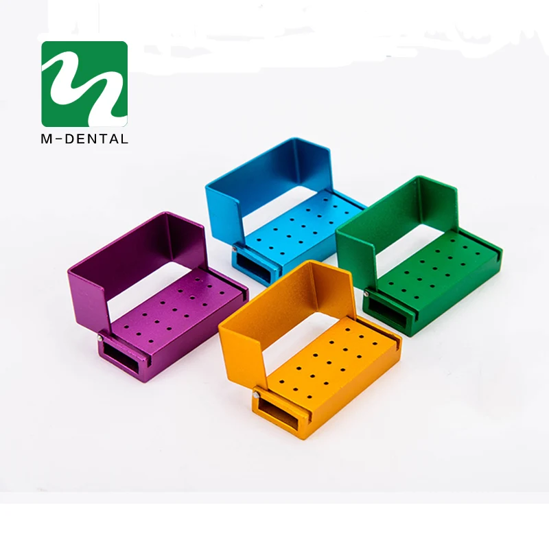 

15Holes Aluminium Autoclave Sterilizer Case Bur Dental Disinfection Endo Files Holder Box For Oral Care Tool Dentistry Material