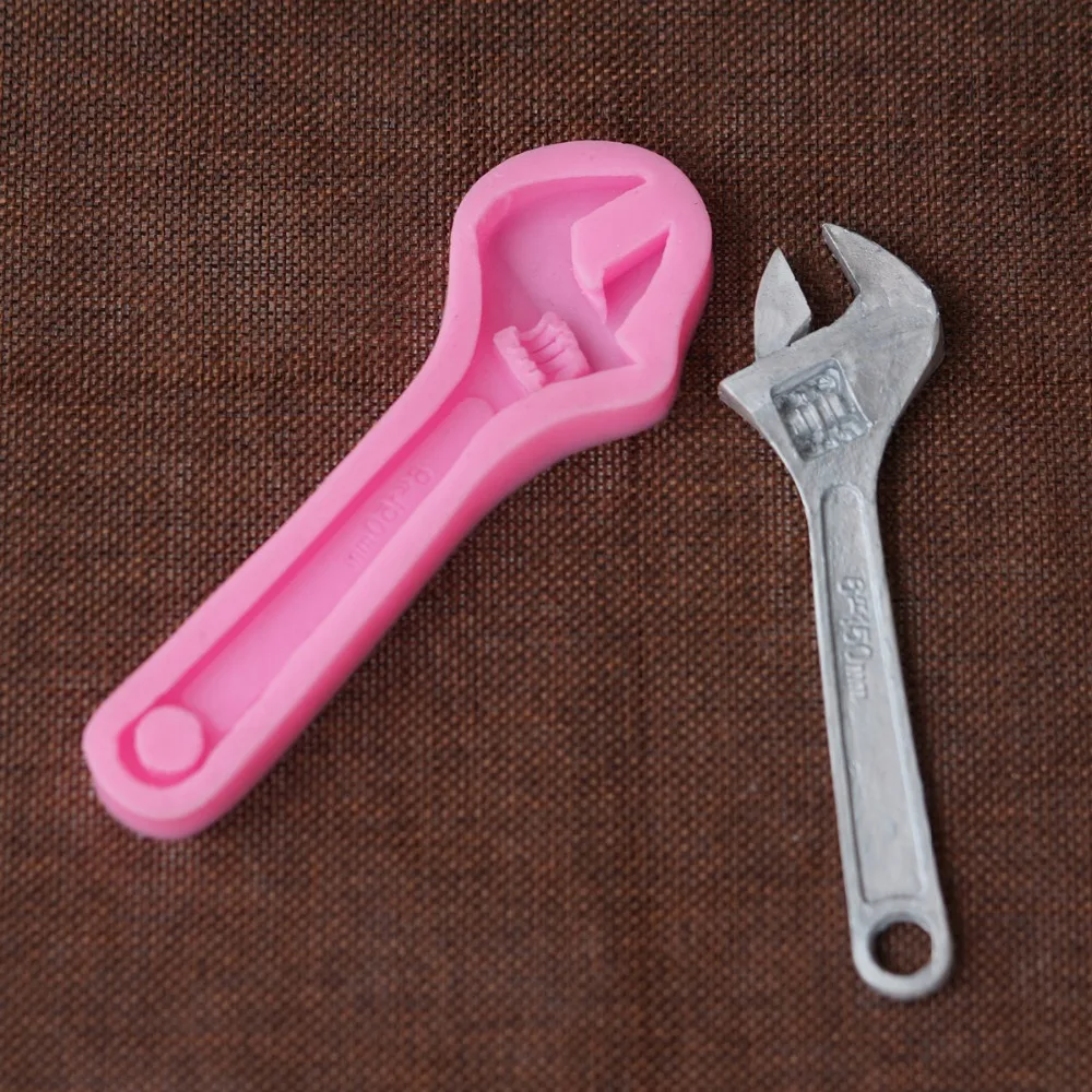 Wrench 3D Silicone Chocolate Mold Funny Repair Tool Spanner Fondant Moulds Cute Cake Decorating DIY Sugar Craft Art Tools