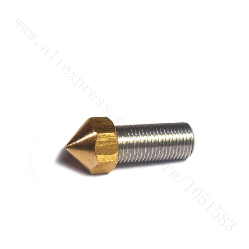2pcs 3D Printer Accessories 0.3/0.4/0.5mm for Reprap Budaschnozzle V1.1 Copper nozzle M10*1.5 Brass Nozzle