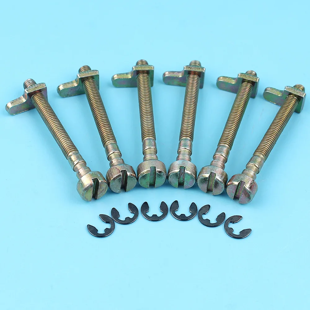 6 x Chain Tensioner Adjuster Screw Kit For HUSQVARNA 36 41 136 137 141 142 235 240 E Chainsaw Replacement Spare Parts