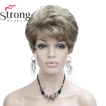 Perruque synthétique courte ondulée blonde avec reflets pour femmes, perruques complètes, document au choix