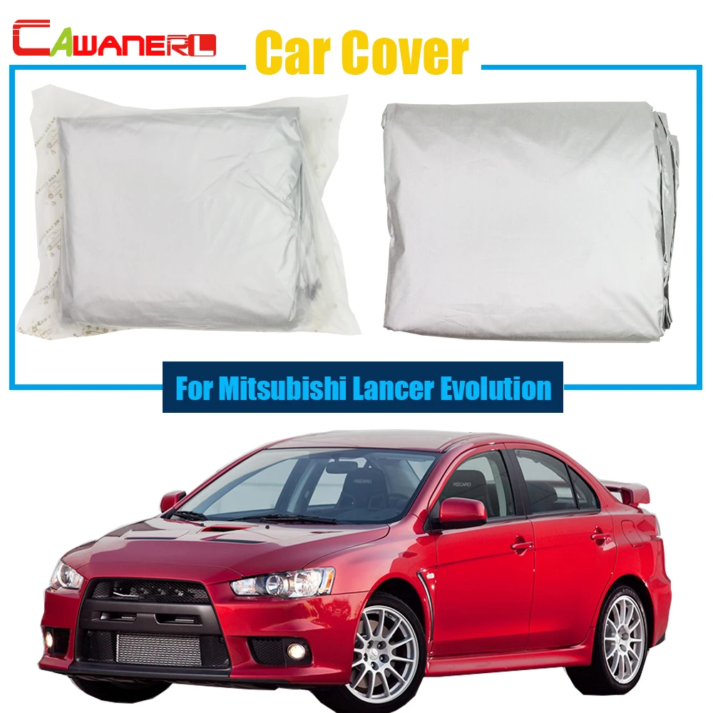 

Cawanerl Car Cover Sun Shade UV Anti Sun Snow Rain Resistant Protection Cover Dustproof For Mitsubishi Lancer Evolution