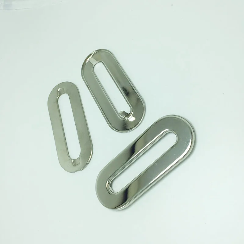 2 Inch Oval Grommets Eyelets,  Metal Handles Nickel Finish