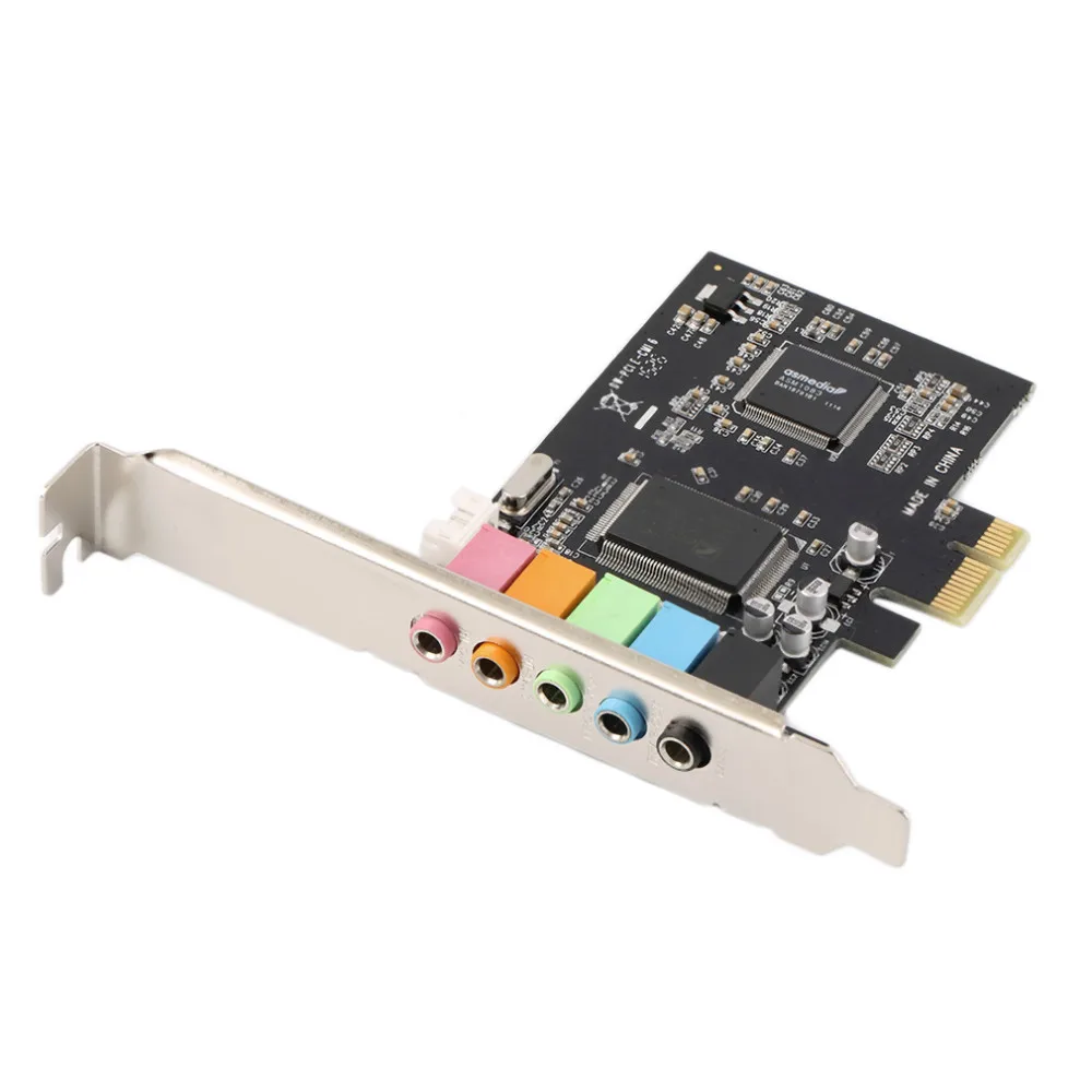 

New PCI Express x1 PCI-E 5.1ch CMI8738 Chipset Audio Digital Sound Card NEW Wholesale Solid capacitors pcie sound card 5.1