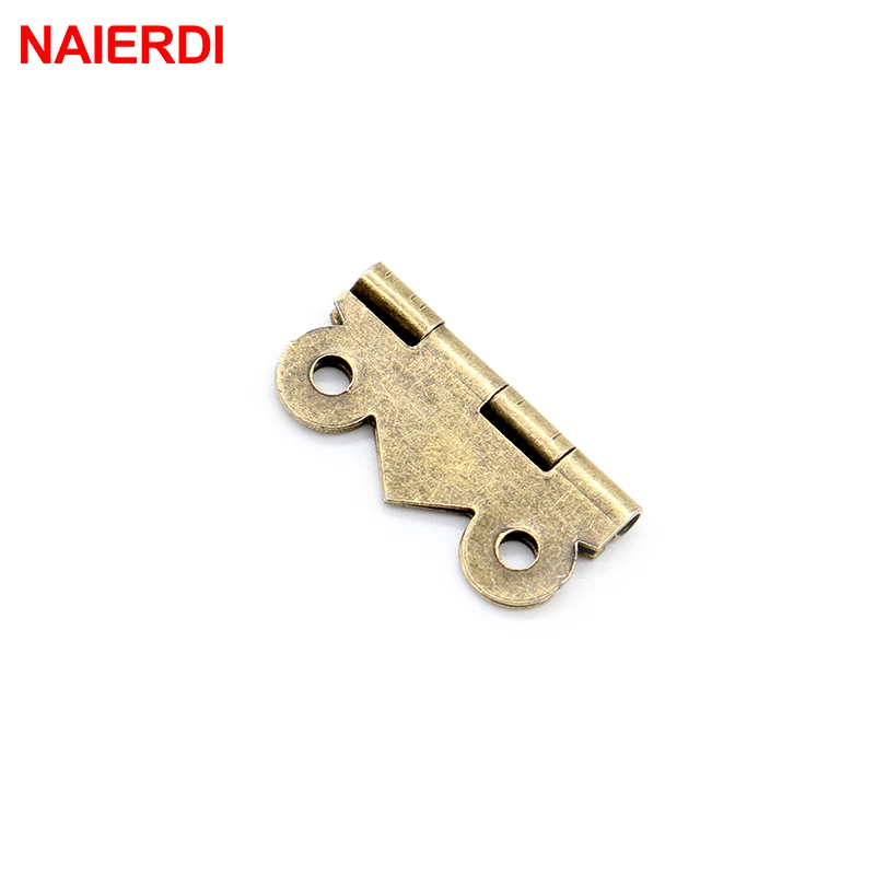 10pcs NAIERDI Mini Butterfly Jewellery Box Hinges Bronze/Silver/Gold Cabinet Drawer Decorate Box Hinge For Furniture Hardware