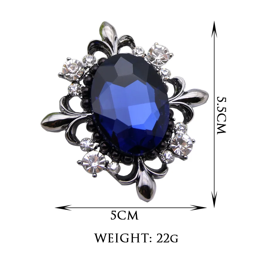 Sunspicems Fashion Morocco Women Flower Brooch Pigeon Egg Crystal Kaftan Jewelry Lapel Hijab Scarf Corsage Pins Brooch Kids Gift