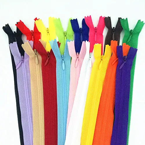 10 pieces #3 30 cm (12 inch) nylon invisible soft tulle coil zipper sewing (color please choose)