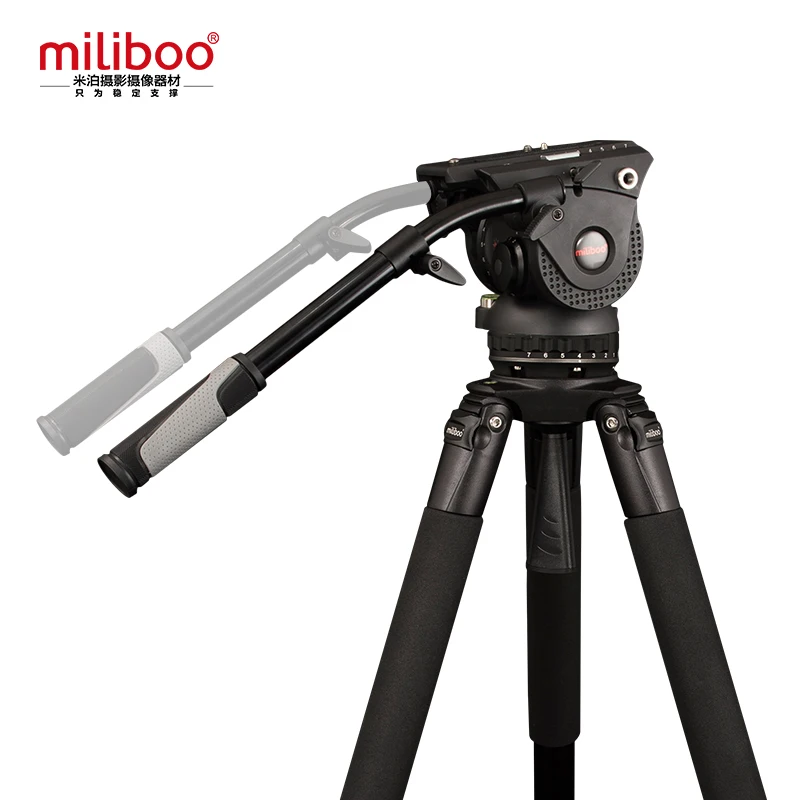 miliboo M8L Professional Broadcast Movie Video Tripod with Fluid Head Load 18 kg for Camera/ DSLR Camcorder Stand