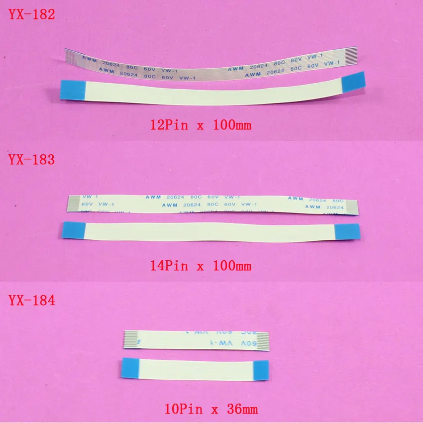 

YuXi 10pcs Charging PCB Board Repair Parts 10pin 12pin 14pin (36mm / 100mm) Ribbon Flex Cable For PS4 Controller