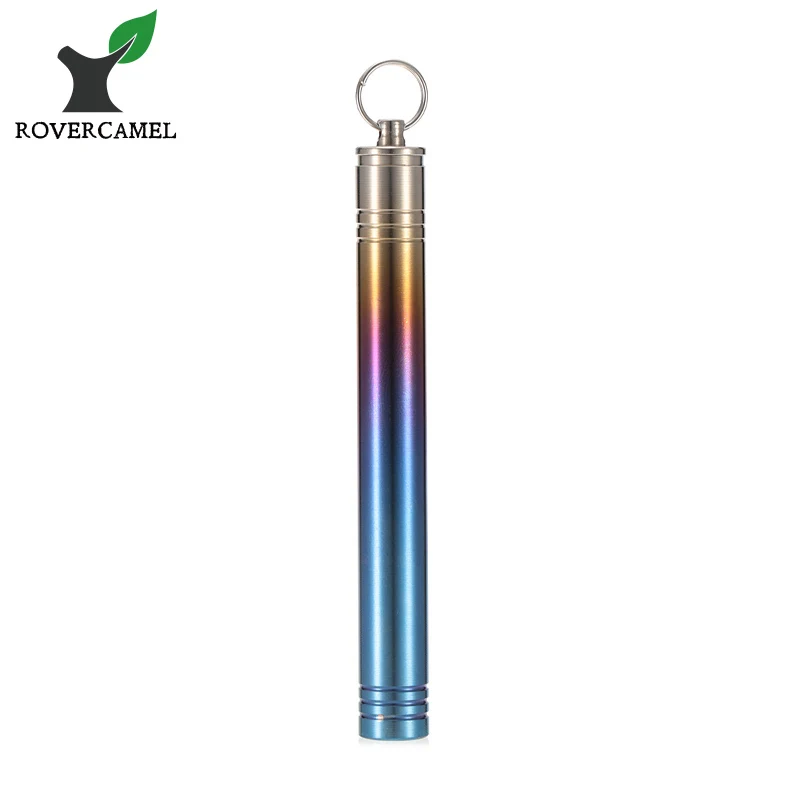 

Rover Camel Mini eco-friendly Portable outdoor Waterproof Titanium Toothpick Case toothpick holder with kingchain 2colours