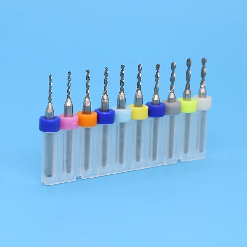 1.1-2.0mm 카바 이드 pcb 드릴 세트 10 pcs 나무 절단 기계 cnc 라우터 금속 드릴 조각 도구