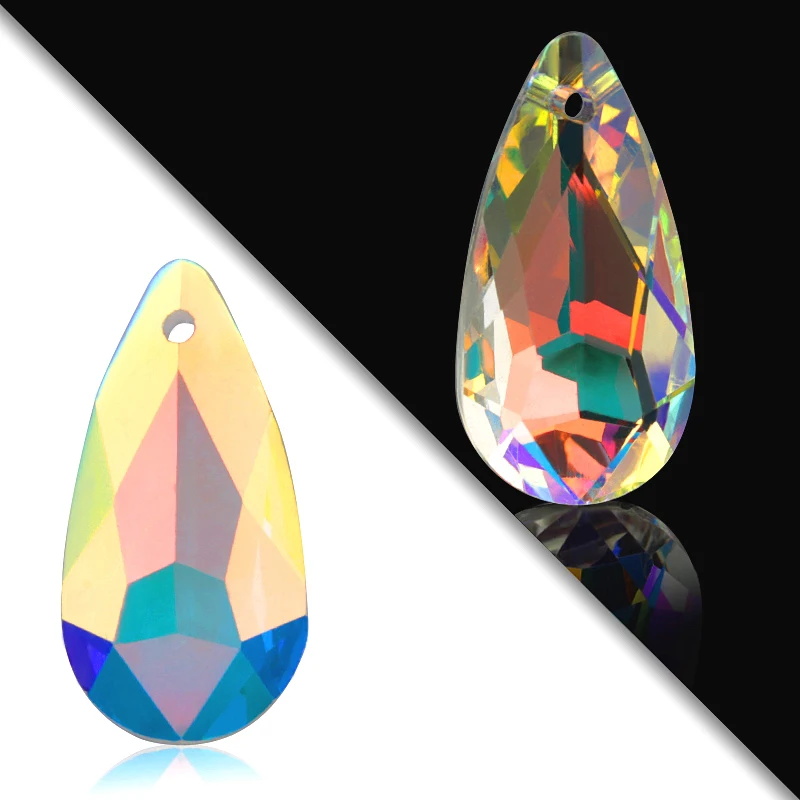 Best quality 12x24mm crystal drop beads Pear Shape crystal pendant charms rhinestones for Jewelry making Earrings diy 10pcs/lot