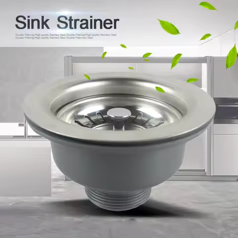 Talea 114mm/110mm Size stainless steel Sink drain strainer Kitchen Fixtures Basin Pop Up Drain Strainer Trap Drain Kit Waste