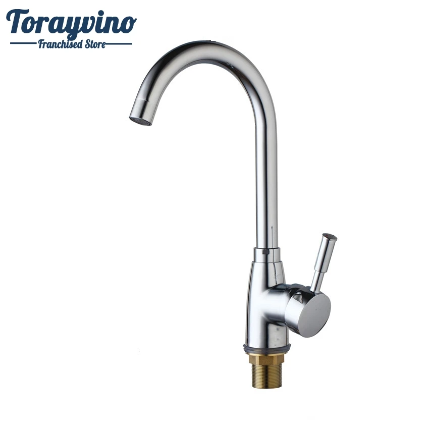 

RU luxury New Kitchen Sink Faucet grifo cocina Deck Mounted taps Chrome Polished Basin Faucets Water Swivel Mixer Kitchen Tap