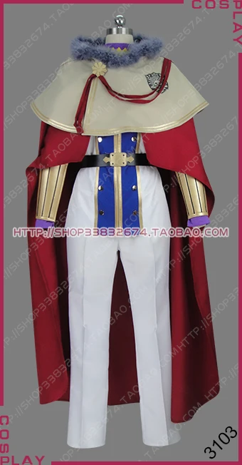 Black Clover Kingdom Magic Knight Golden Dawn William Vangeance Uniform Outfit Anime Cosplay Costume S002