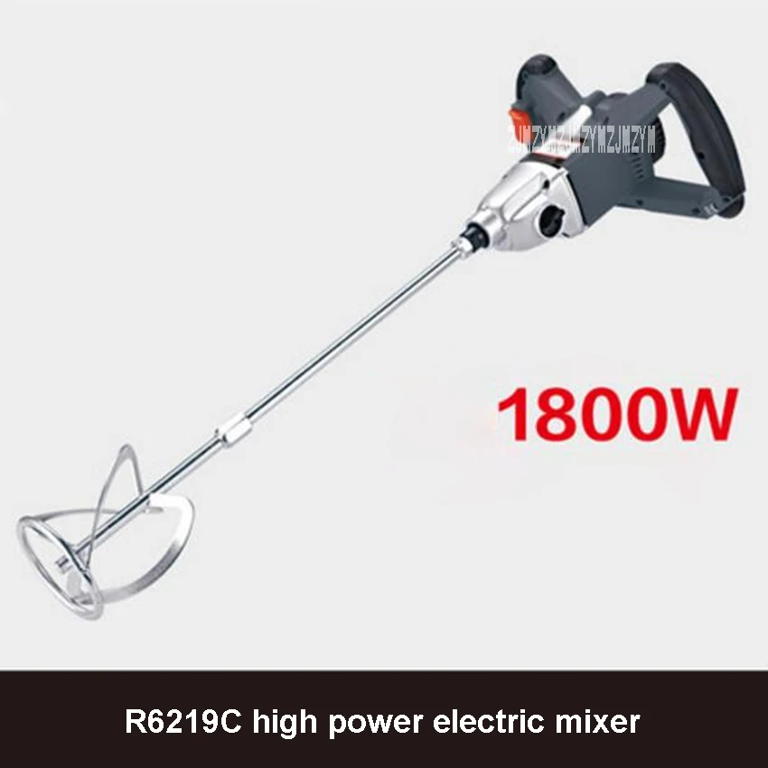 New Professional High-power Electric Stirring Drill R6219C Paint Coating Cement Putty Powder Mixer 220V/50Hz 1800W 180-750r/min