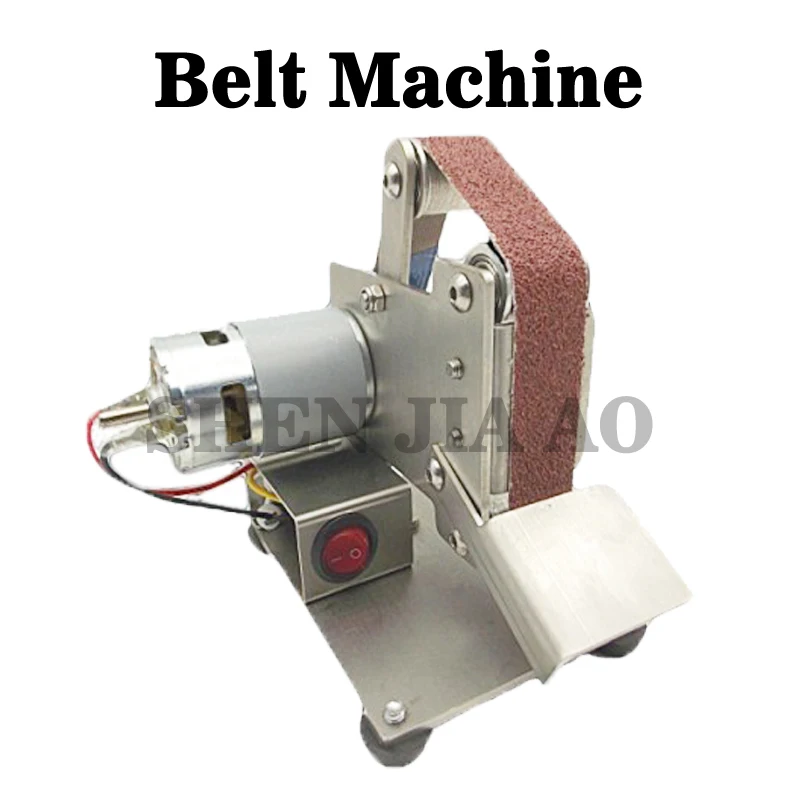 

Small Mini Belt Machine Stainless Steel DIY Belt Grinding And Polishing Machine Desktop Fixed Angle Sharpening Machine 110-220V