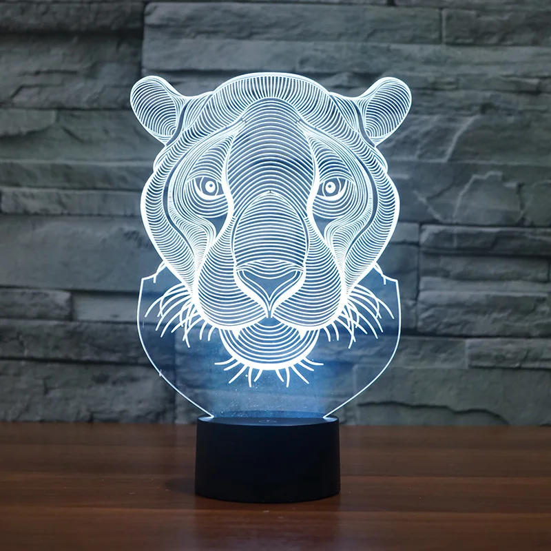 

Leopard Animal 3d Nightlight Creative Electronic Gift Supply Led Night Light Colorful Gradient Table led Lamp