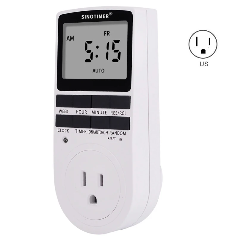 Super LCD Display Digital Weekly Programmable Electrical Wall Plug-in Power Socket Timer Switch Outlet Time Clock 220V 110V AC