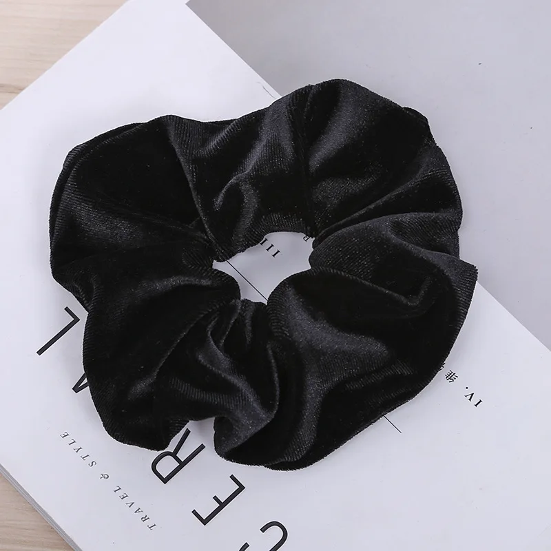 LOVINGSHA Solid Hair Accessories For Girl Brand Velour Women Hair Tie Lady Scrunchies Female Ponytail Hair Holder Rope NFD046