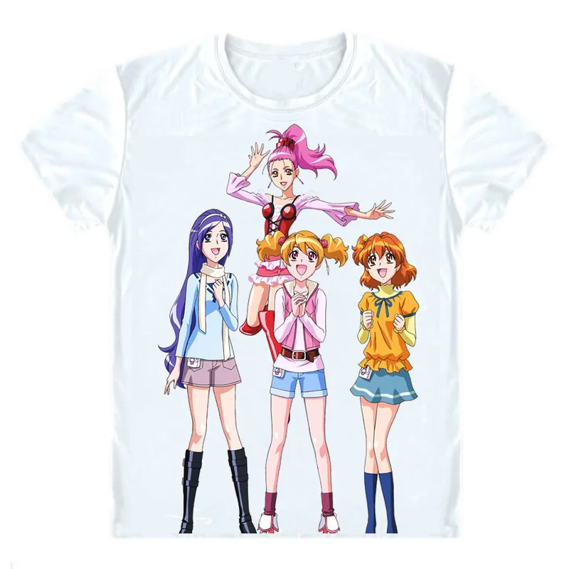 Fresh Pretty Cure T-Shirts Multi-style Short Sleeve Shirts Fresh Precure Glitter Force Eas Momozono Tart Inori Yamabuki Shirt