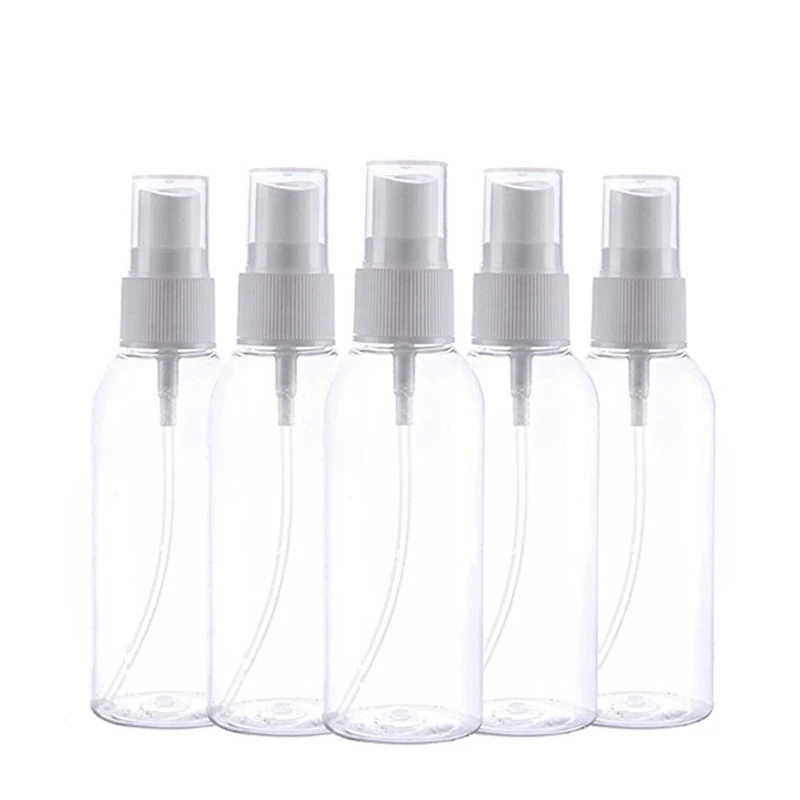 50 Pieces 50Ml Plastic Spray Bottles Empty Vial Refillable Atomiser Transparent Travel Liquid Container