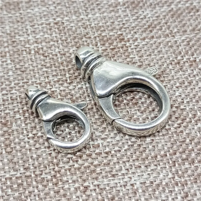 925 Sterling Silver Oxidized Classic Lobster Claw Clasp for Bracelet Necklace