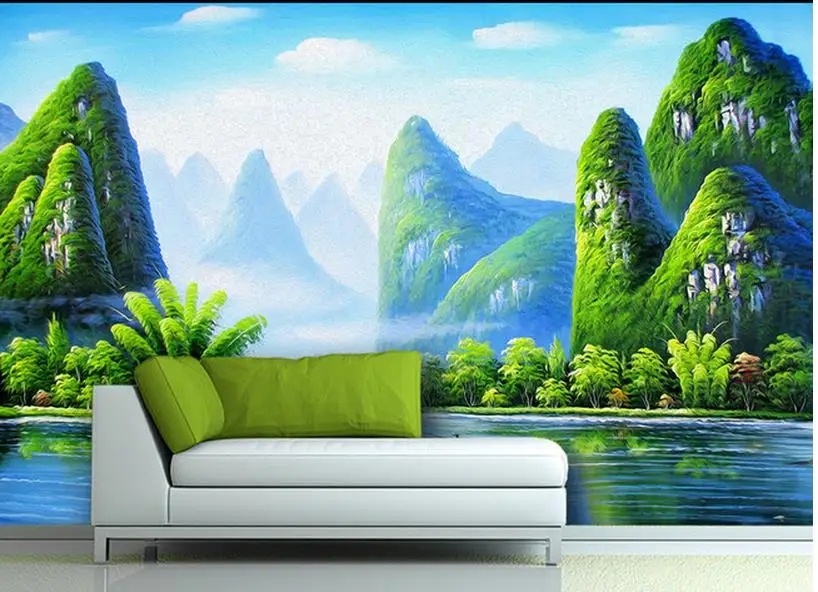 Guilin landscape painting wall paintings decor wallpaper Home Decoration custom 3d photo wallpaper