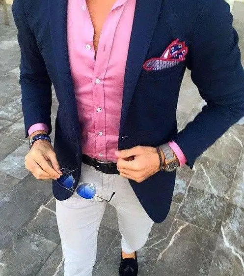 

New Fashion Royal Blue Men Suits Two-Button 2Piece Groomsmen Suits Man Blazer Slim Fit Business Suit(blue coat+white pant)