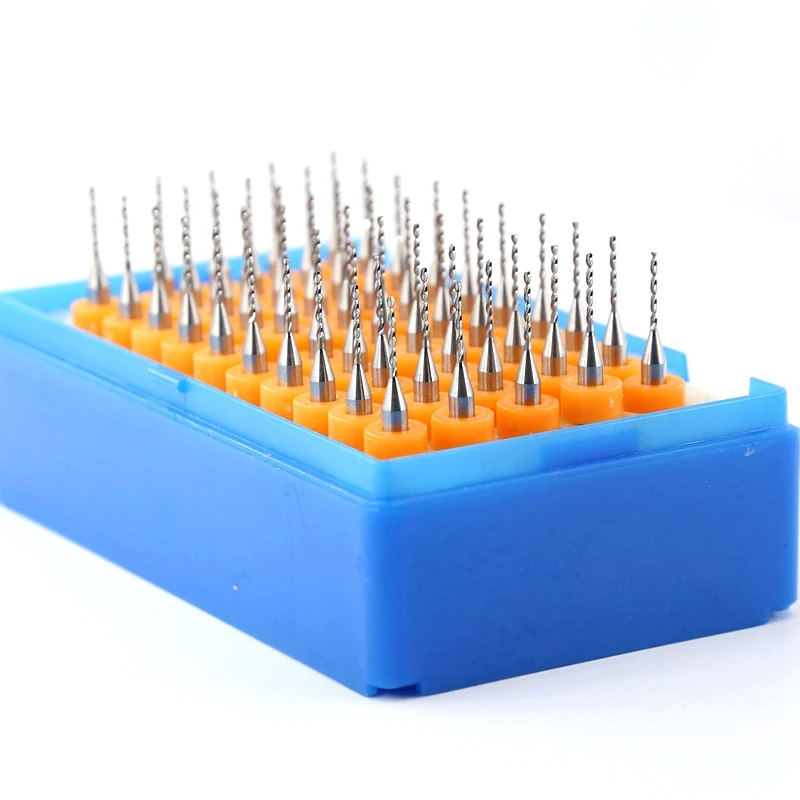 HANGXIN tungsten carbide PCB drill bit 50pieces/set Circuit board mini drill Drill wood ceramic tool Milling machine attachment