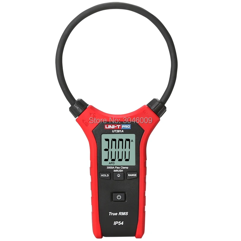 UNI-T UT281A/UT281C True RMS AC 3000A Flexible Clamp Ammeter, Multipurpose Table Backlight / Auto Shutdown