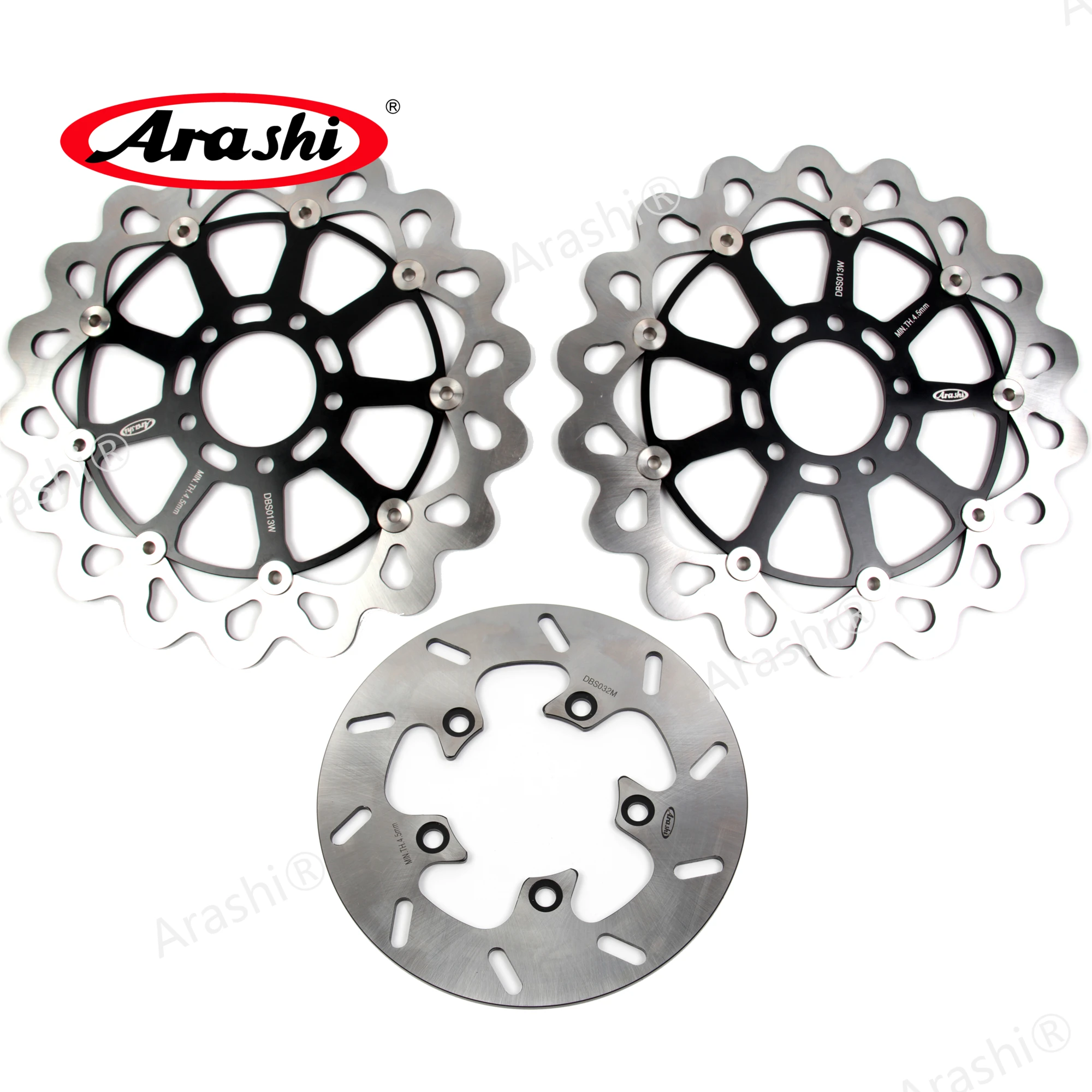 Arashi 1 Set For SUZUKI GSX R 1000 2001 2002 CNC Front Rear Brake Disc Rotors GSXR GSX-R1000 GSXR1000 01 02 Motorcycle