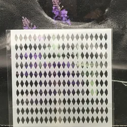 5.9inch Diamond Texture DIY Craft Layering Stencils Wall Painting Scrapbooking Stamping Embossing Album Paper Card Template